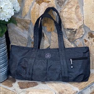 Gaiam Grey All Day Yoga Tote Side Pocket For Mat